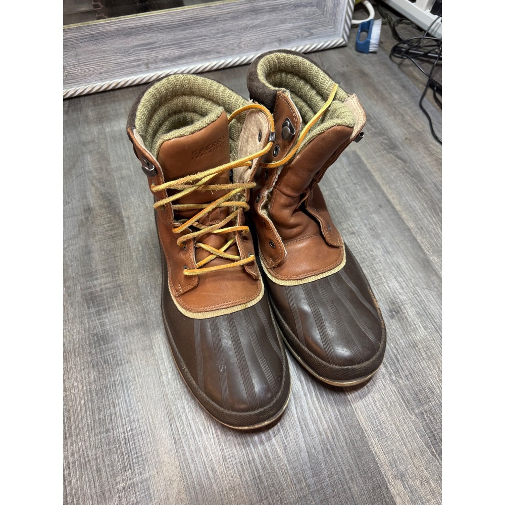 Sperry Top-Sider Avenue Duck Boots Mens 11M Brown Leather Waterproof STS10167